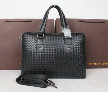Bottega Veneta intrecciato VN briefcase M80001C black - Click Image to Close